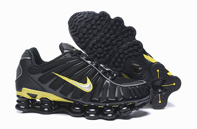 Nike Shox TL Black Men's Shoes Black Yellow-14